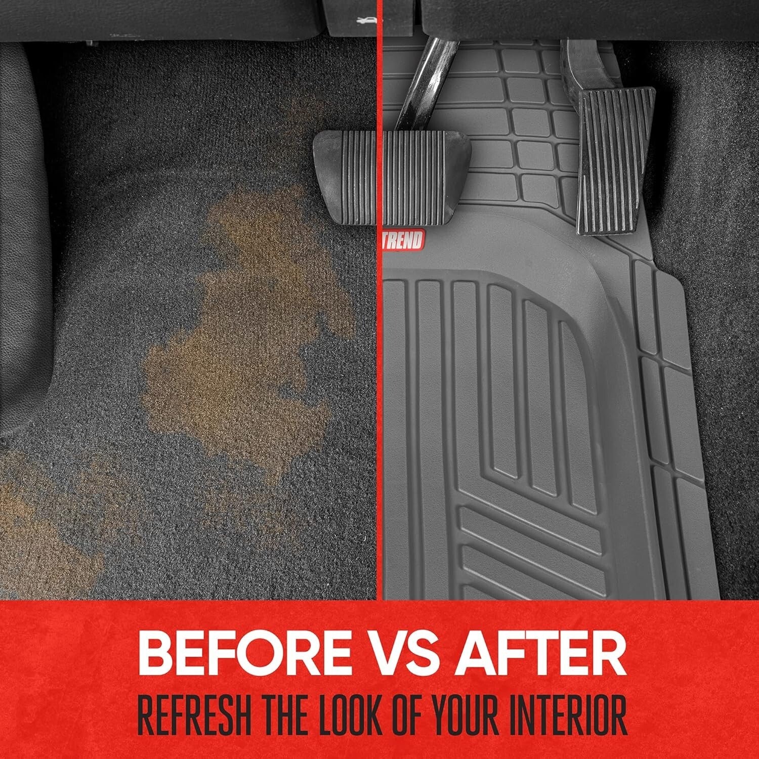 Custom Trim Rubber Floor Mats for Protection against Dirt & Weather for SUVs