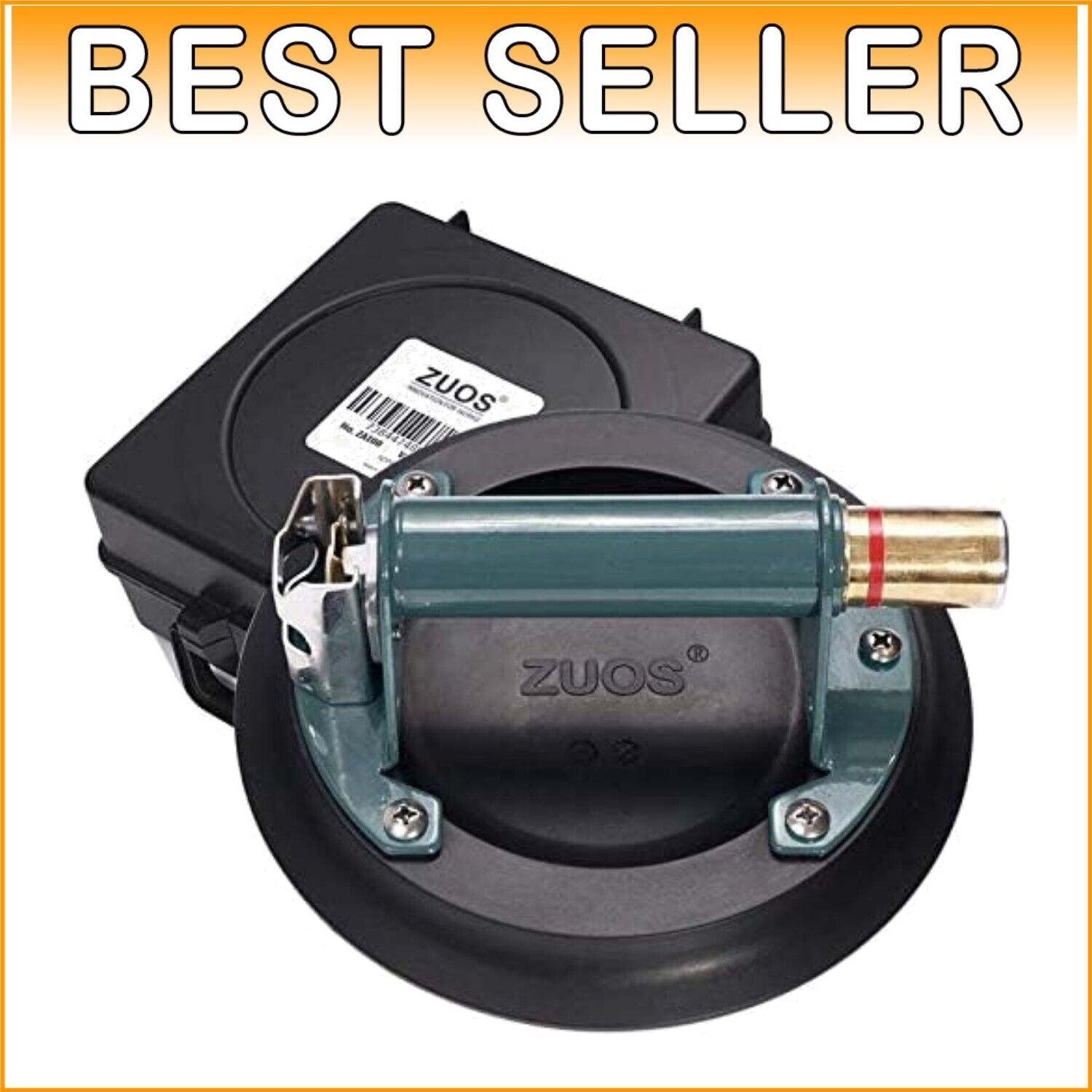 Durable 8" Vacuum Suction Cup with Brass Pump - Safe Heavy Material Lifting