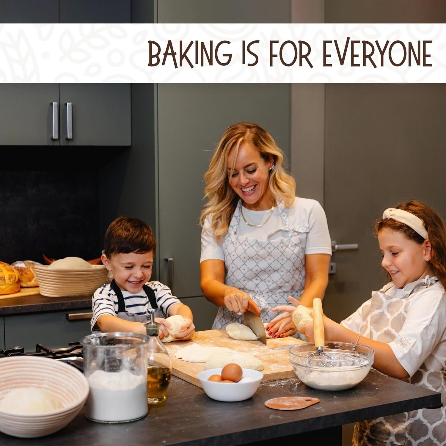 Artisan Bread Baking Gift Set: Non-Stick Round & Oval Bannetons for Sourdough