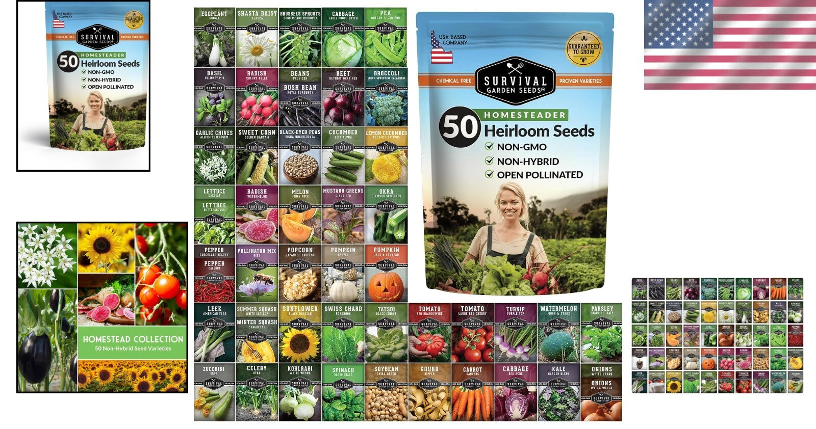 Emergency-Ready Non-GMO Seed Collection: 50 Heirloom Varieties for Home Gardens