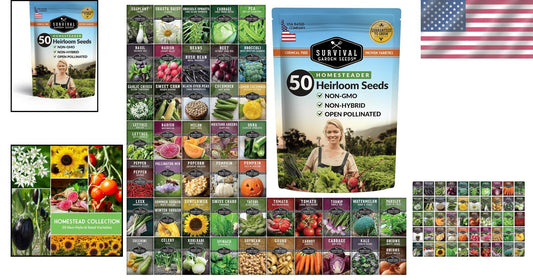 Emergency-Ready Non-GMO Seed Collection: 50 Heirloom Varieties for Home Gardens