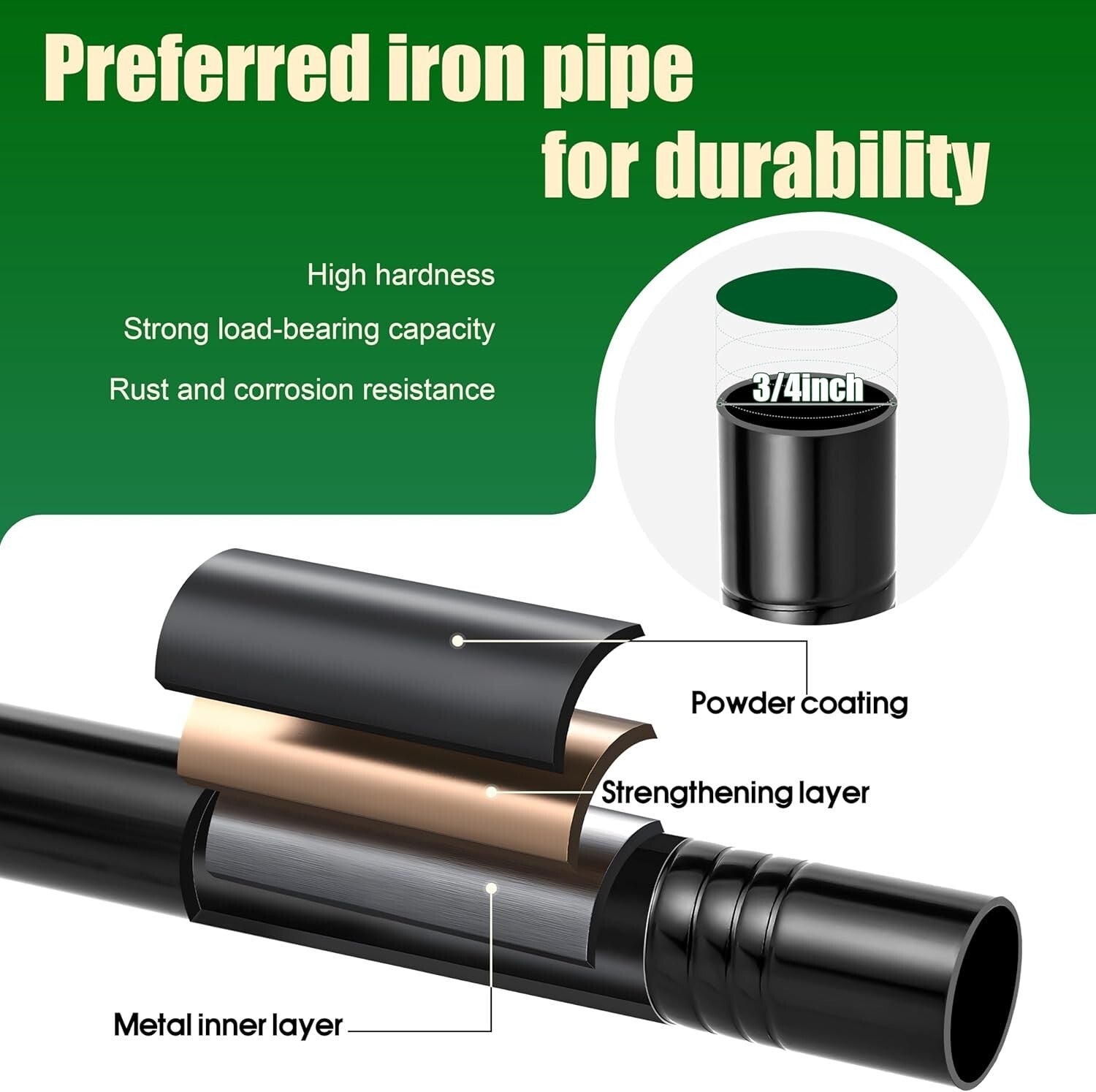 Adjustable Dual Arm Garden Poles - Perfect for Hanging Plants, Lanterns & Decor