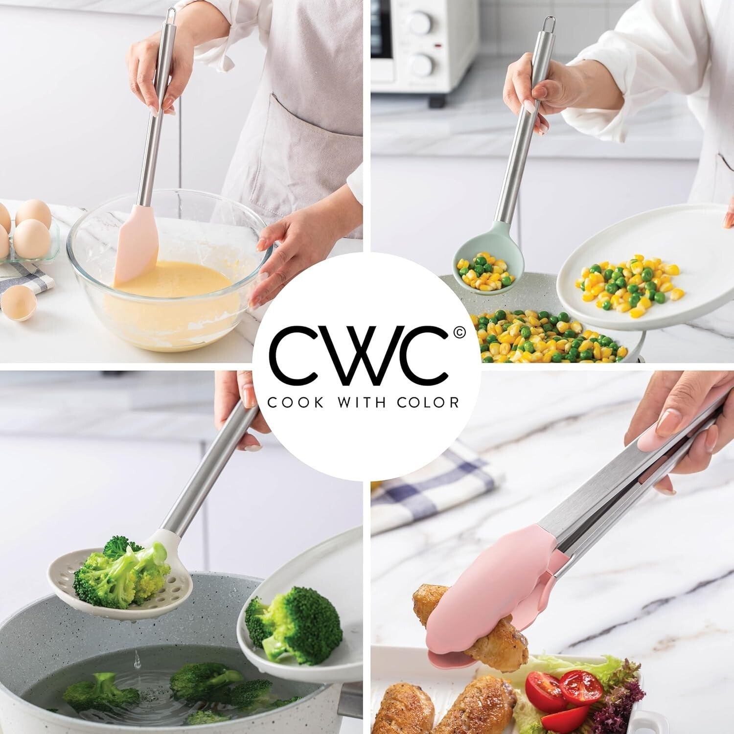 Elegant Mint 38-Piece Silicone Cooking Utensil Set - Dishwasher Safe & Durable