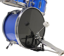 Load image into Gallery viewer, 3 Piece Kids Drum Set with Throne, Cymbal &amp; Pedal - Blue Musical Starter Kit