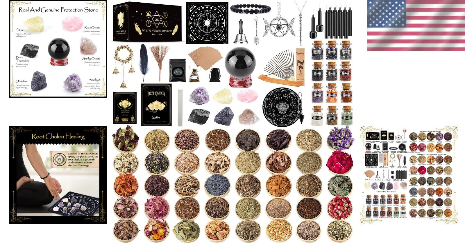 Witchcraft Starter Kit: 125 Essential Supplies for Protection & Spell Crafting
