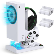 Load image into Gallery viewer, Charger Stand with Dual Cooling Fans for Xbox Series S - Space-Saving Design