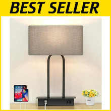 Load image into Gallery viewer, Touch Control Table Lamp with USB &amp; AC Power, 3 Brightness Levels, Free LED Bulb