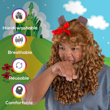 Load image into Gallery viewer, Professional Cowardly Lion Costume Wig - Adjustable Mane &amp; Beard for Age Groups