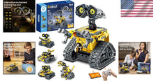 Load image into Gallery viewer, Interactive Robot Kit for Boys 8-14 with Expressive LED Eyes &amp; Remote Control
