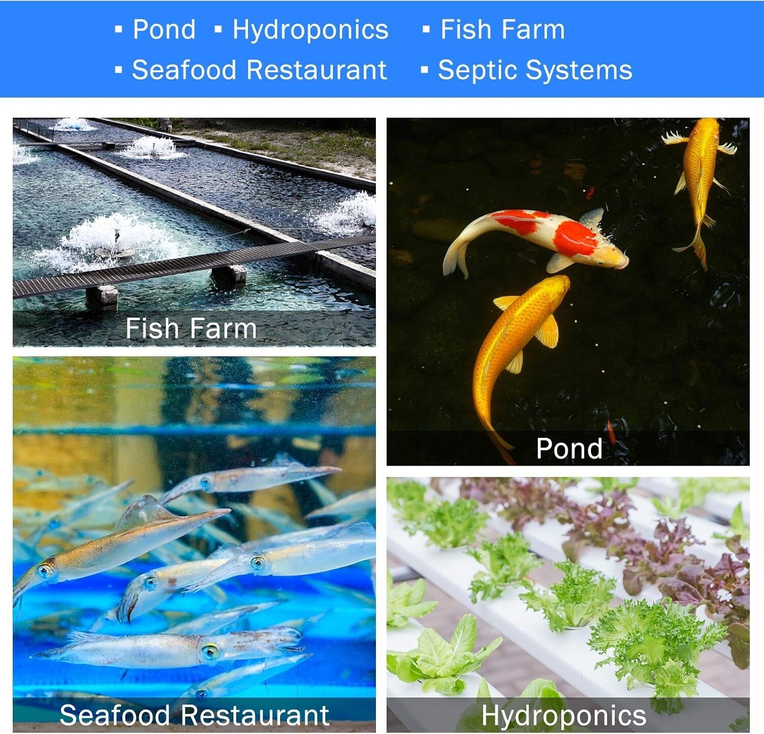 High Output Linear Air Pump for Pond Aeration & Hydroponics - 1350GPH Power