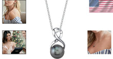 Load image into Gallery viewer, Luxury Black Tahitian Pearl Necklace in Eco-Friendly Gift Box - 60-Day Guarantee
