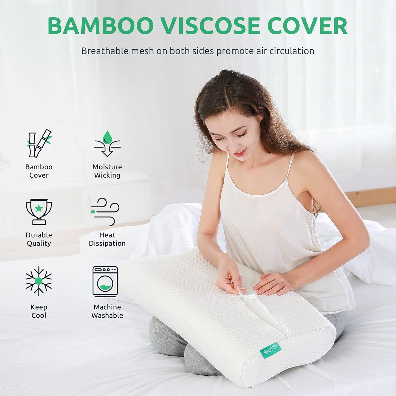 Adjustable Memory Foam Cervical Pillow for Neck Strain Relief - Travel Size