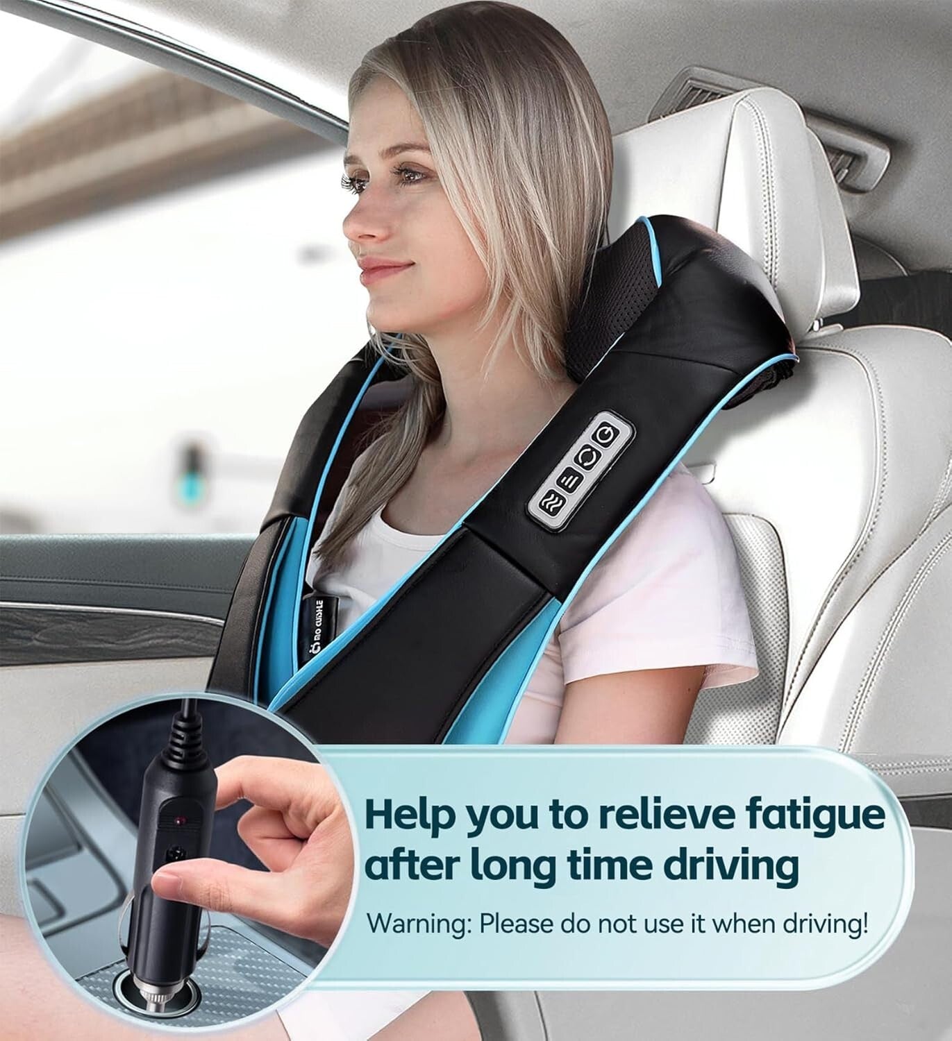 Portable Deep Tissue Shiatsu Massager with Heat – Ideal Gift for Wellness Lovers