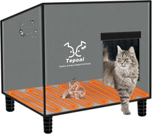 Load image into Gallery viewer, Spacious Insulated Outdoor Cat House - Weatherproof with Heating Comfort 20x16