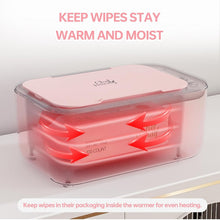 Load image into Gallery viewer, Large Capacity Baby Wipe Warmer &amp; Dispenser with 3 Heat Modes in Pink