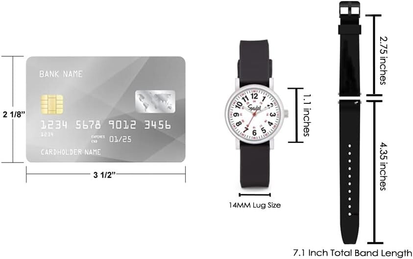 Advanced Petite Watch with Easy-to-Read Display - Ideal for Healthcare Workers