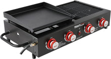 Load image into Gallery viewer, Black 4-Burner Tailgater Grill with Removable Grease Cup - Perfect for Outdoors
