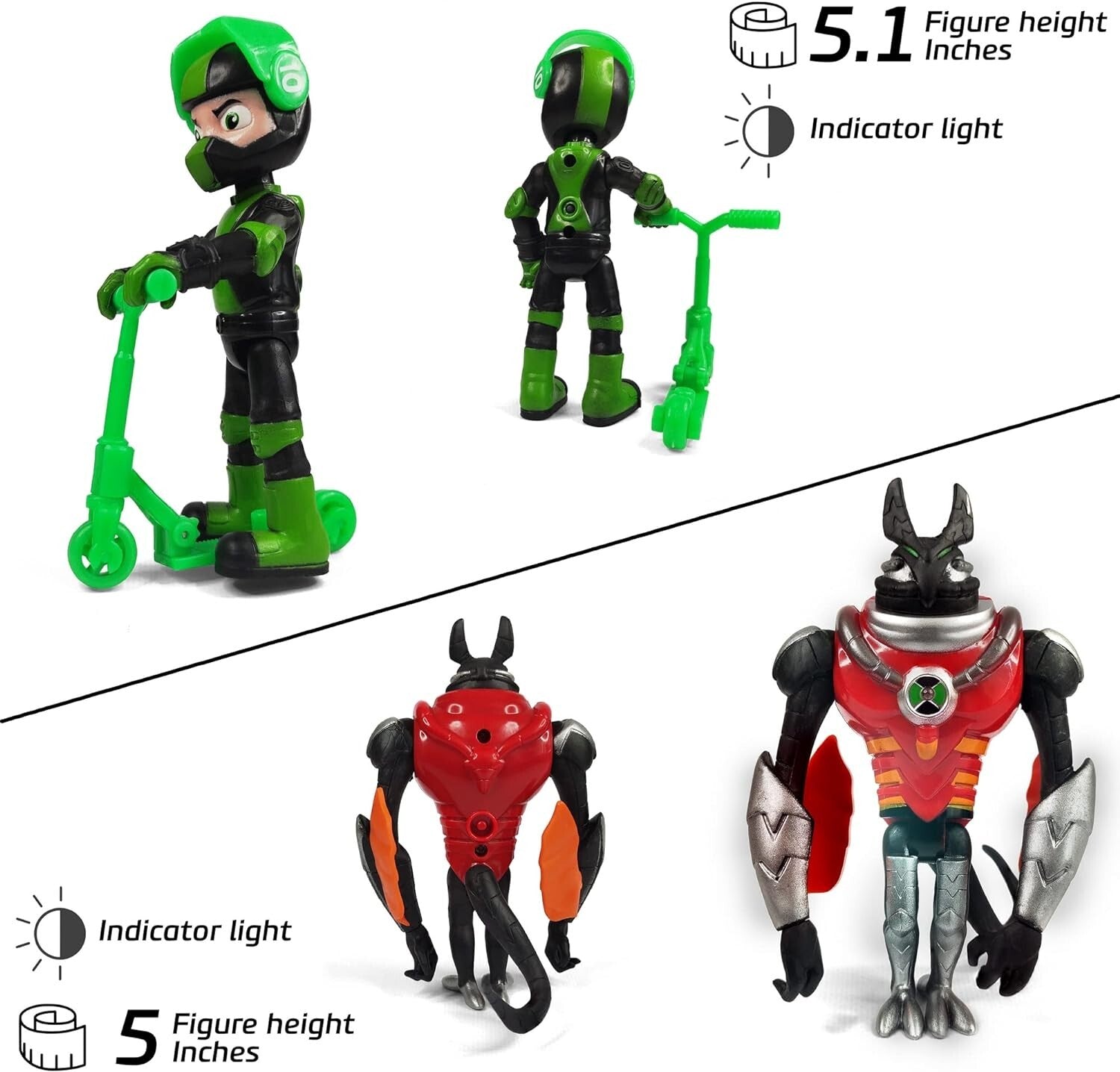 8 Iconic Ben 10 Action Figures Set - Engaging Durable Toys for Imagination