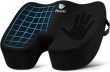 Load image into Gallery viewer, Extra Thick High-Density Memory Foam Seat Cushion for Back Pain Relief - Black