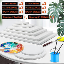 Load image into Gallery viewer, Diverse 24 Canvas Set with Round and Rectangle Shapes - Ideal for Creators