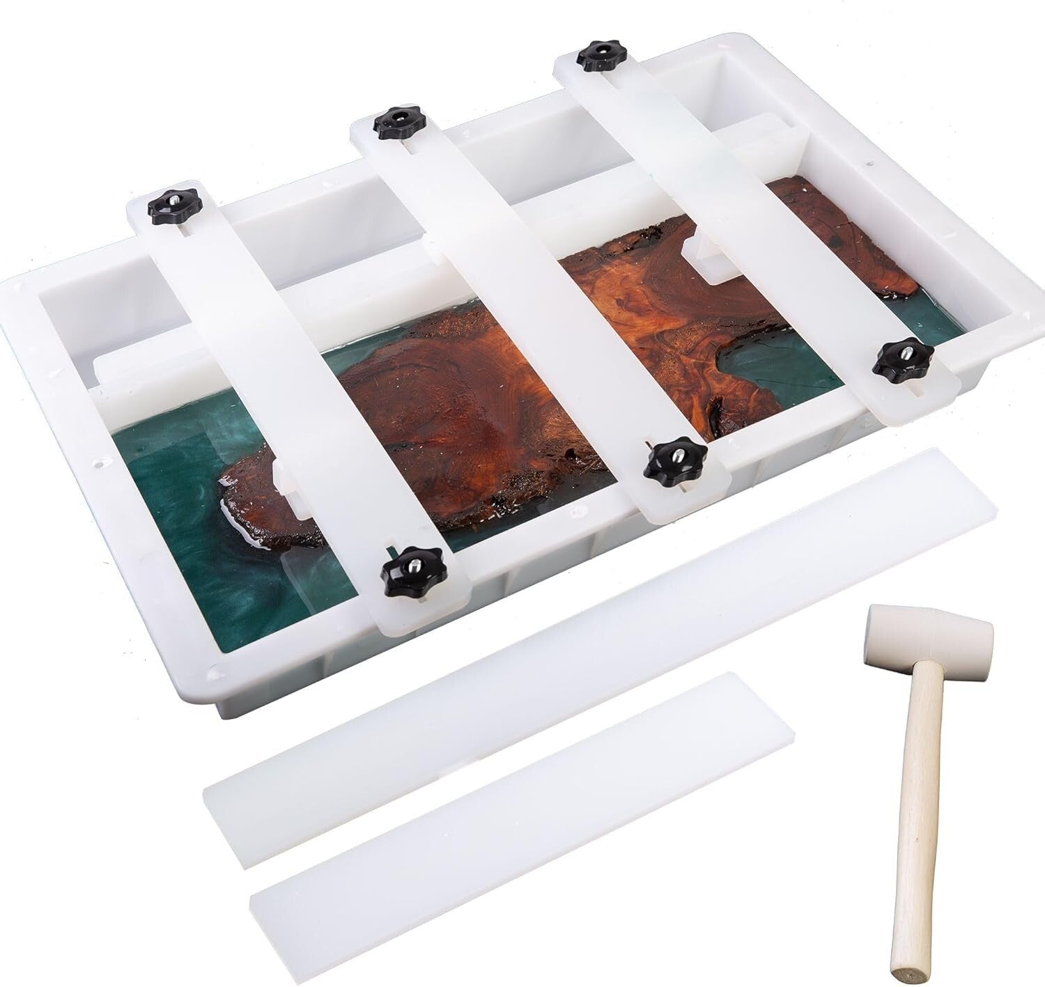 Multi-Size 31.5x19.5x3in Adjustable Epoxy Mold – Ideal for Creative Projects