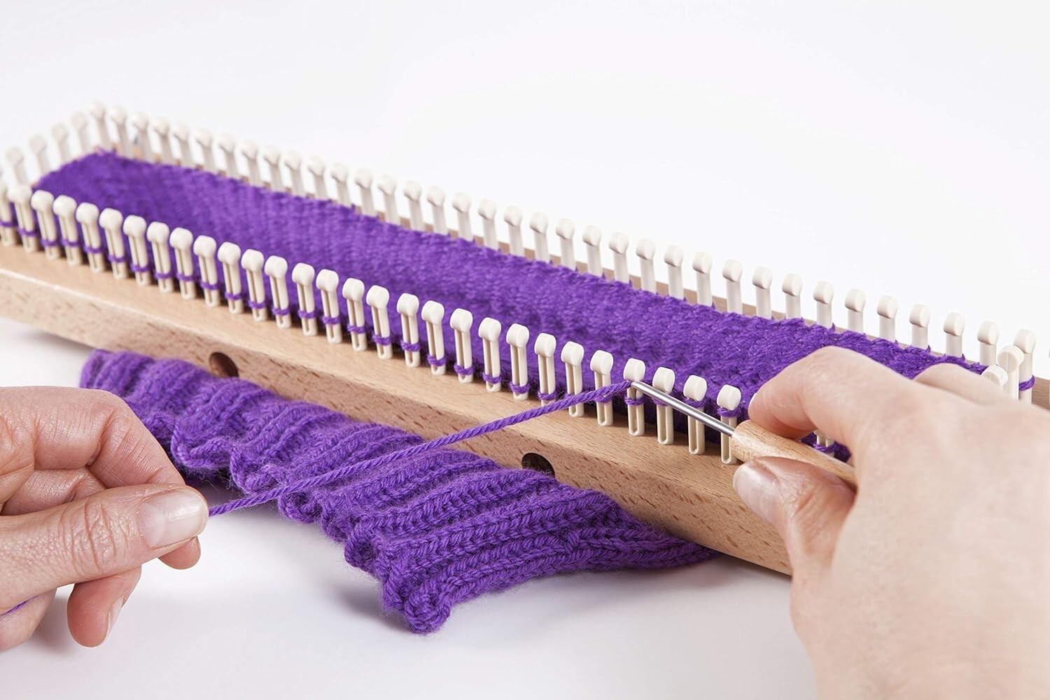 18" Multi-Purpose Knitting Loom Kit: 106 Pegs, Tool, and Instructions Included