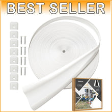 Load image into Gallery viewer, Universal Fit White RV Trim Molding - 100ft Weather-Resistant Insert with Caps