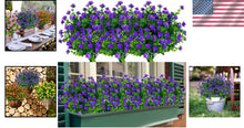 Load image into Gallery viewer, Vibrant Purple Eucalyptus Fake Flowers Set of 24 - UV Resistant and Long Lasting