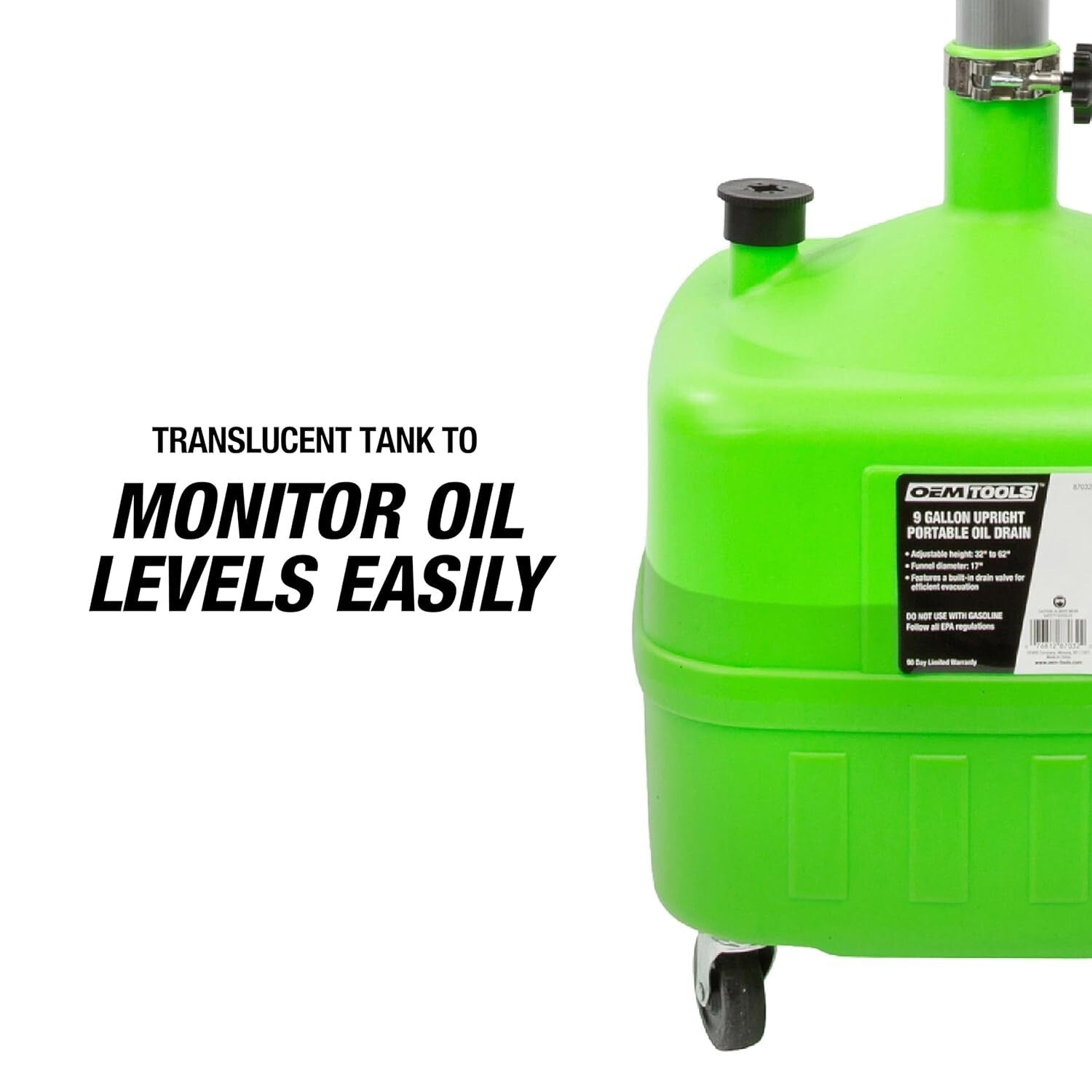 Versatile 9 Gallon Oil Catch Pan with High-Volume 17" Funnel - Easy Disposal