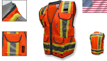 Load image into Gallery viewer, Premium Class 2 Engineer Safety Vest with Breathable Back – Large/Orange Edition