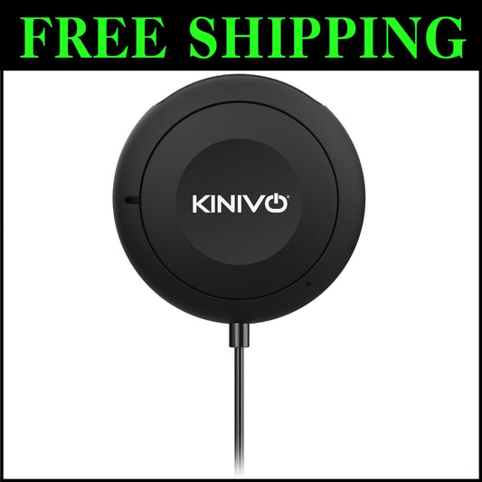 Bluetooth Car Kit Hands-Free Adapter with Noise Suppression & Music Streaming