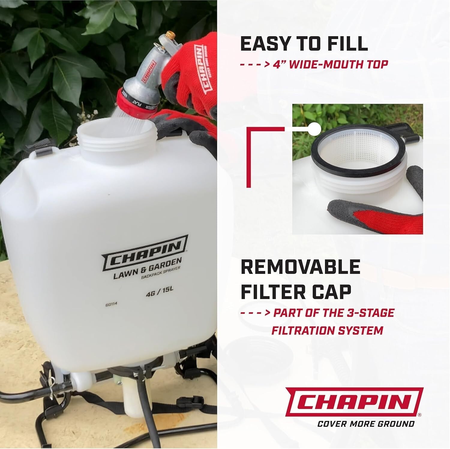 Durable 4-Gallon Poly Backpack Sprayer with 60 PSI Pressure for Effective Use