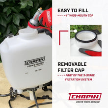 Load image into Gallery viewer, Durable 4-Gallon Poly Backpack Sprayer with 60 PSI Pressure for Effective Use