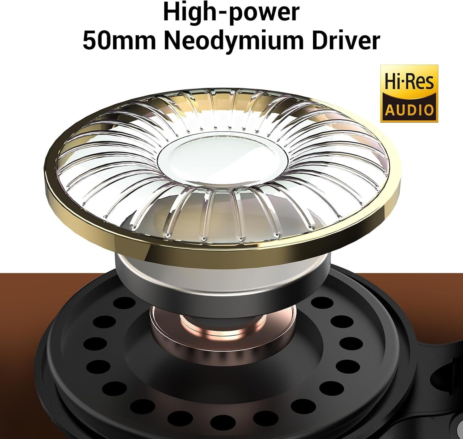 Dynamic Bass Over-Ear Studio Headphones with 50mm Drivers & Dual Jacks - Red