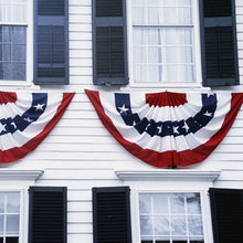 Load image into Gallery viewer, Vivid 20PCS Patriotic Fan Flag Bunting - 3'x1.5' Ideal for Outdoor Celebrations