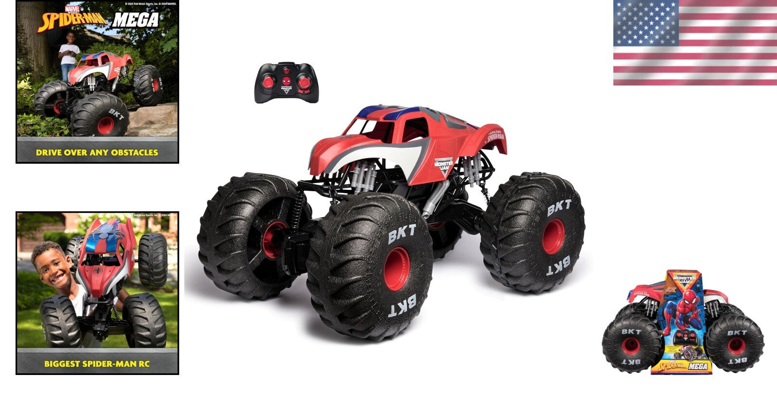 Epic Mega Spider-Man RC Truck - 2ft, Remote Control, Perfect Holiday Gift!