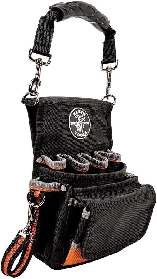 Professional-Grade Tool Pouch with 9 Pockets & Shoulder Strap for Versatility