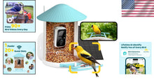 Load image into Gallery viewer, Solar-Powered Bird Feeder Camera with AI Species Recognition &amp; Cloud Storage