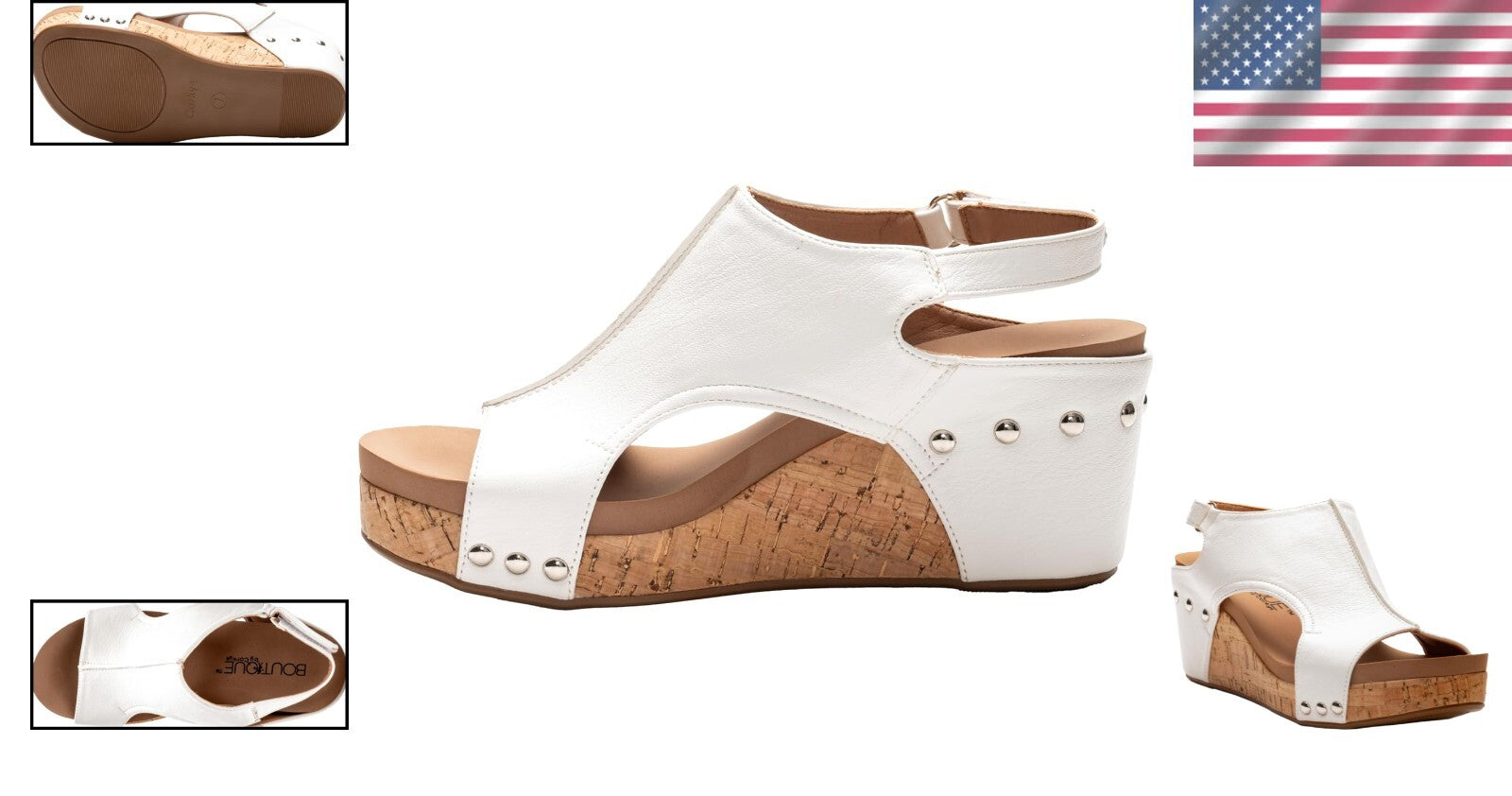 Carley Womens Wedge Sandals - 2.5-Inch Height Boost with Custom Fit Comfort