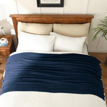 Load image into Gallery viewer, Stylish Super Soft Navy Blue Throw Blanket 60x80 - Perfect Gift for All Seasons