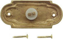 Load image into Gallery viewer, Elegant Lacquered Brass Doorbell Push Button - Vintage Colonial Style, Set of 2