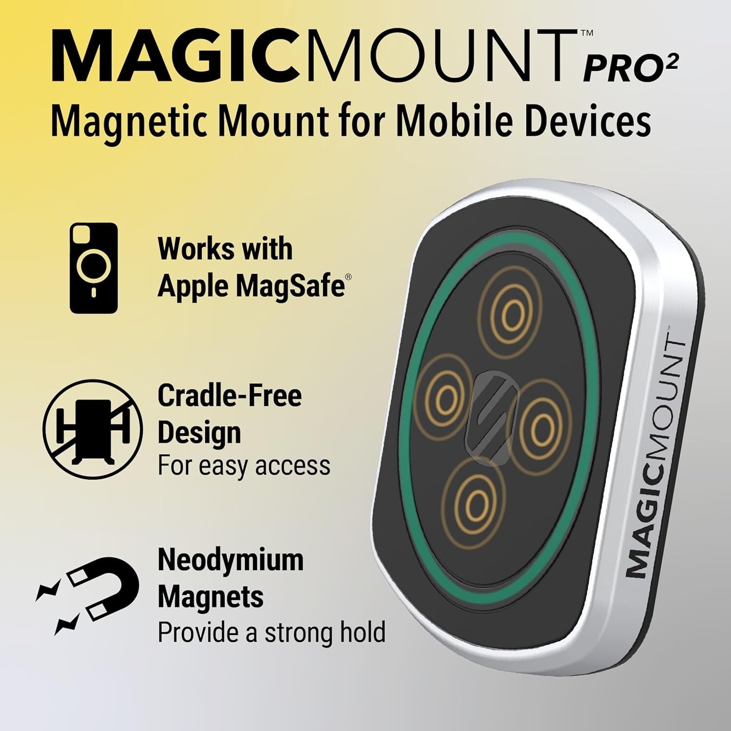 Durable MagicMount Pro2 XL - Strong Suction Cup Phone/Tablet Holder for Trucks