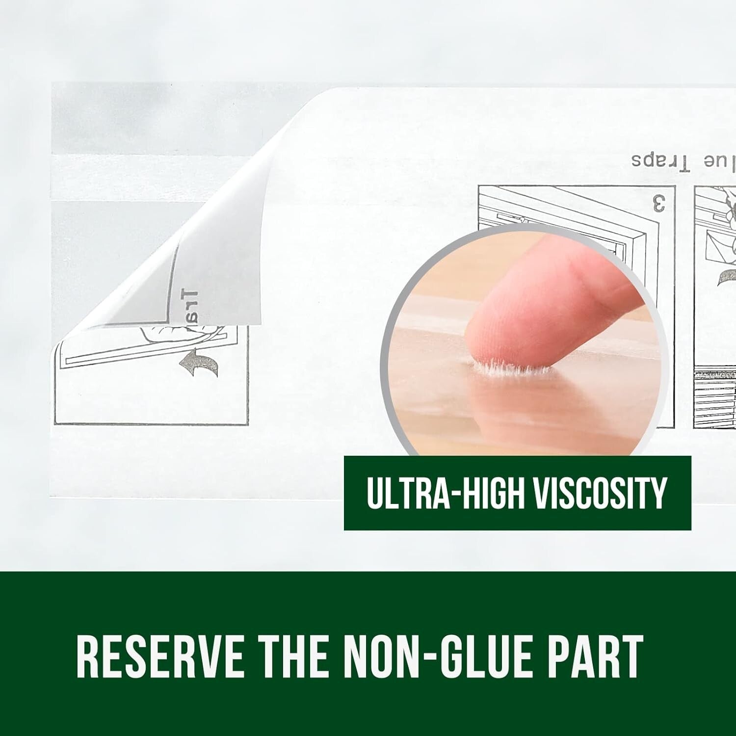 Non-Toxic Indoor Fly Sticky Traps - 120 Pack Window Decals for Clean Catching