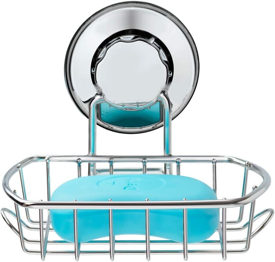 Elegant Waterproof Shower Organizer Pack - 2 Suction Cup Caddies + 2 Soap Dishes