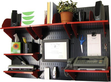 Load image into Gallery viewer, Wall Mounted Office Organizer with 3 Slotted Panels – Metal &amp; Durable Storage