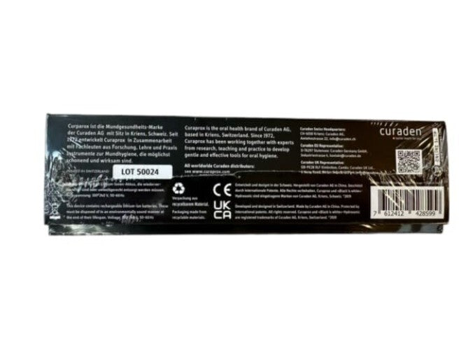 Hydrosonic Electric Toothbrush with Timer, Charger & Travel Case - Black & White