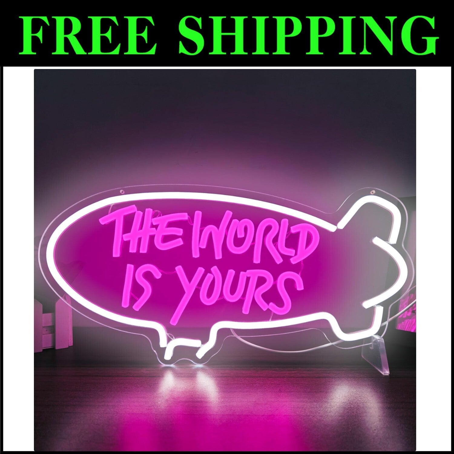 Enchanting LED Neon Sign with Adjustable Brightness - Inspirational Quote Decor