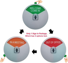 Load image into Gallery viewer, 6-Pack Acrylic Privacy Signs: Welcome, In a Meeting, Out of Office - Easy Mount