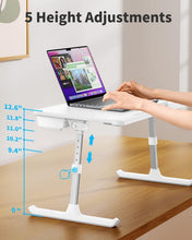 Load image into Gallery viewer, Portable Adjustable Laptop Desk with Storage Drawer - Ideal for Home &amp; Office