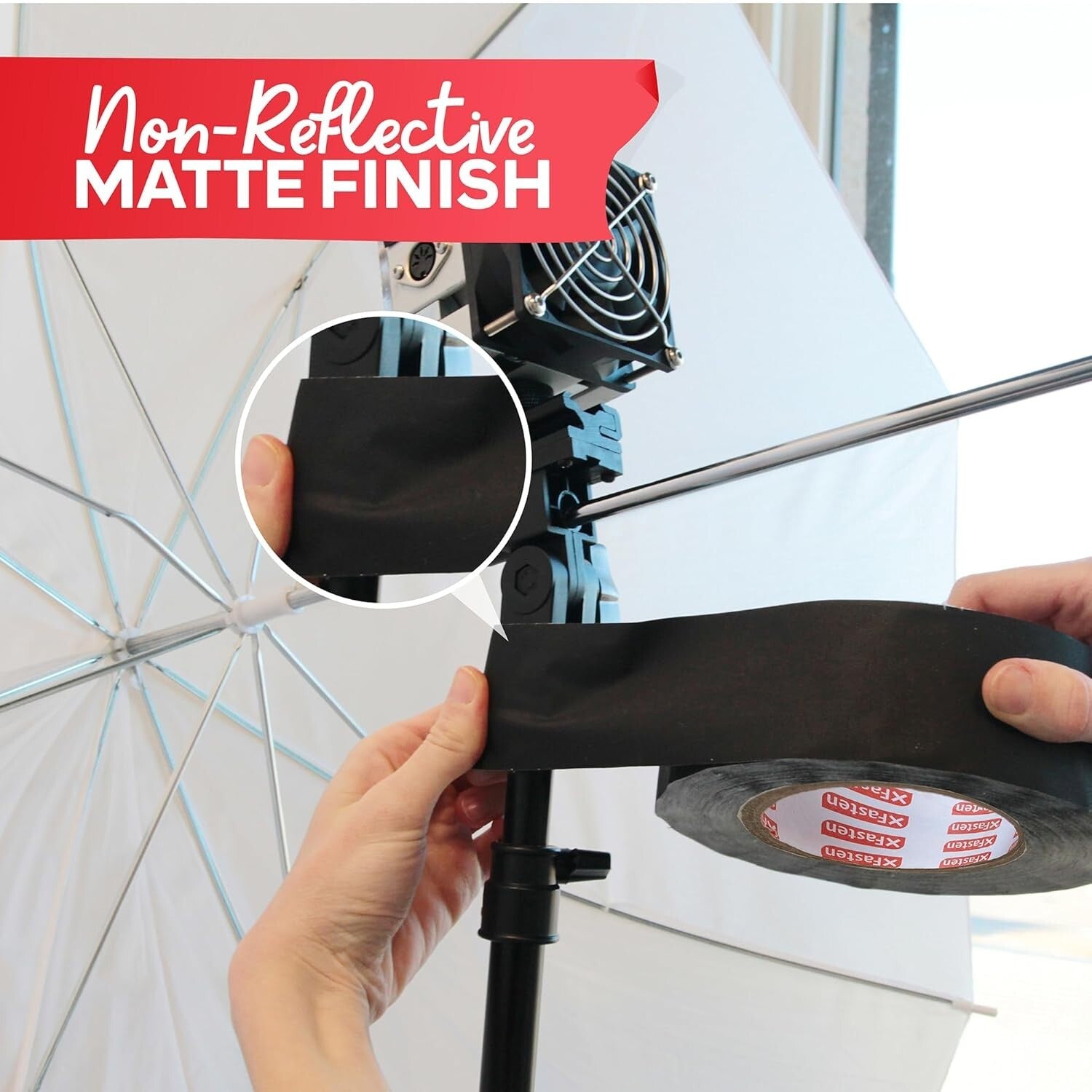 Black Gaffer Tape 2 Inch x 30 Yards - 24-Pack, Residue-Free Heavy-Duty Solution